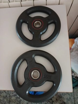 Discos de caucho 5 kg Decathlon (2 unidades)
