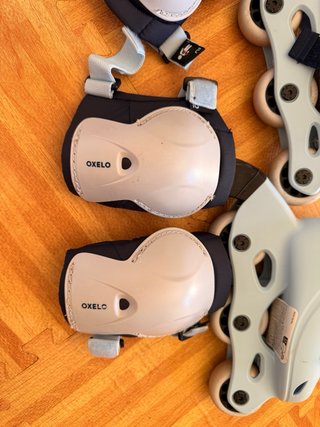 Patines en línea ajustables para niños + casco