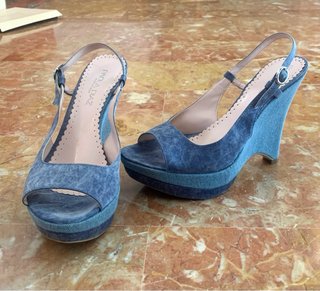 Sandali effetto jeans blu 39