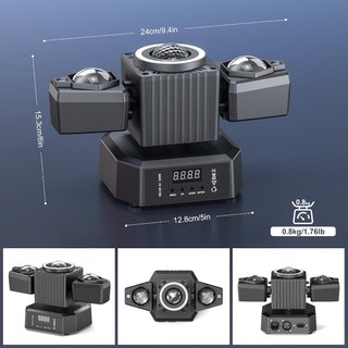 SIN ABRIR 4 en 1 Luz Discoteca LED Cabezal Móvil