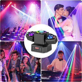 SIN ABRIR 4 en 1 Luz Discoteca LED Cabezal Móvil