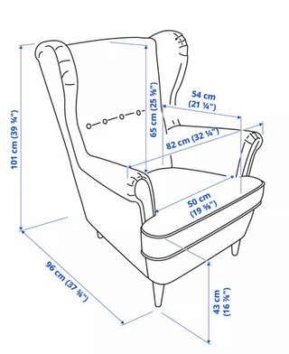Sillón orejero STRANDMON Ikea