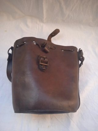 Borsa in cuoio porta cartucce anni 50