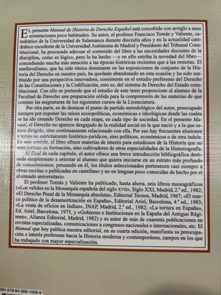 Manual de Historia del Derecho español (Spanish...