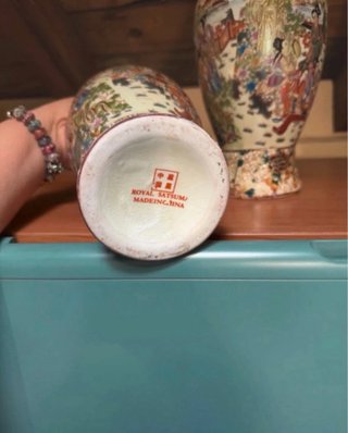 Coppia Vasi Royal Satsuma Porcellana