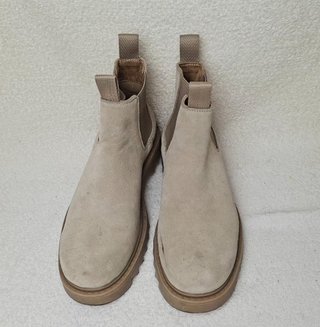 Botines Chelsea Zara ante track beige