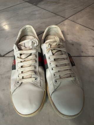 Zapatillas Gucci Blancas Piel Talla 41
