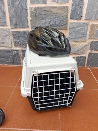 Transportín Mascotas Pequeñas + Casco Bici