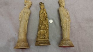 Lote 5 Figuras Chinas Resina y Porcelana
