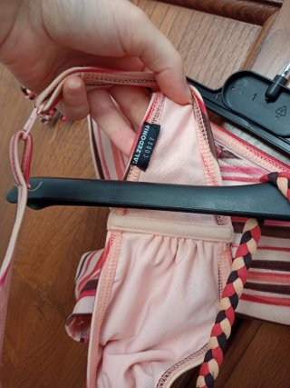 Bikini Calzedonia righe rosa e marrone