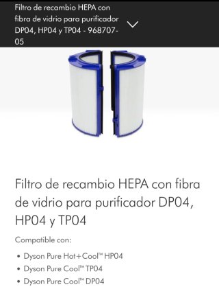 Filtro Original Dyson/TP04 DP04 HP04/Nuevo