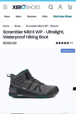 Botas Xero Shoes Scrambler Mid II WP Talla 38