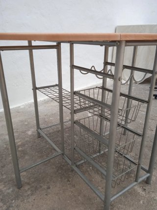 Mesa abatible madera y metal