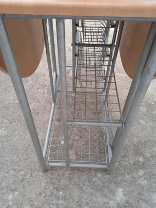 Mesa abatible madera y metal