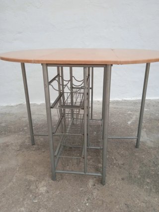 Mesa abatible madera y metal