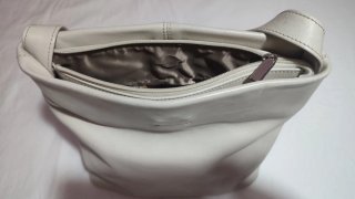 Bolso Piel ENZO Beige/Blanco Roto