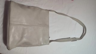 Bolso Piel ENZO Beige/Blanco Roto