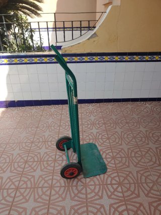 Carretilla de carga verde