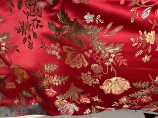 Corte Tela Jacquard Burdeos satinado traje fallera