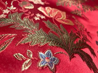 Corte Tela Jacquard Burdeos satinado traje fallera