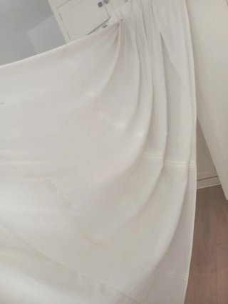 Cortinas blancas para puerta
