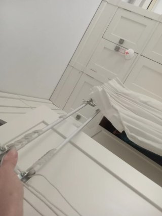 Cortinas blancas para puerta