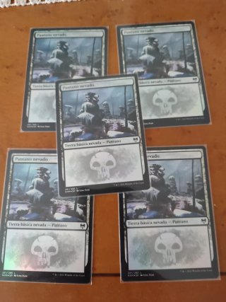 5 Cartas MTG Pantano Nevado KHM (FOIL)