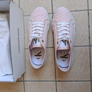 Scarpe Sneaker Calvin Klein Vulcanized Rosa Tg 38
