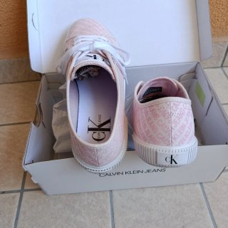 Scarpe Sneaker Calvin Klein Vulcanized Rosa Tg 38