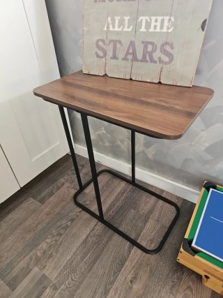 Mesa auxiliar madera y metal