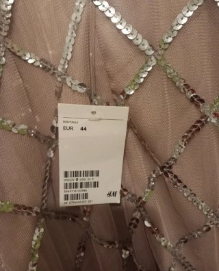 Vestido fiesta lentejuelas rosa y plata