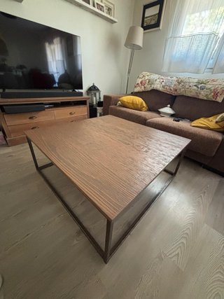 Mesa de centro estilo industrial 100x100