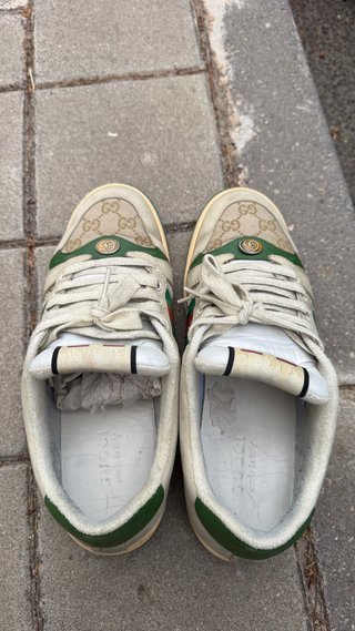 Zapatillas Gucci Beige y Verde Talla 44