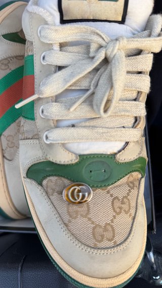 Zapatillas Gucci Beige y Verde Talla 44