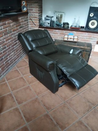Sillón reclinable de piel