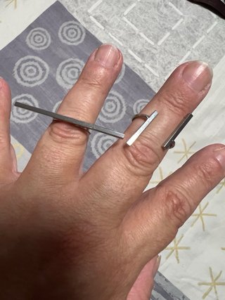 Juego de 2 anillos plateados