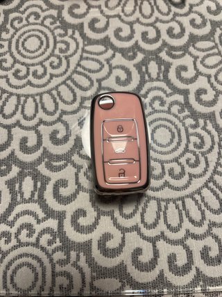 Funda para llave de coche rosa