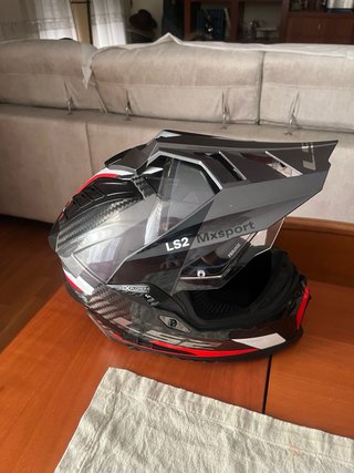 Casco Moto LS2 MxSport Enduro/Motocross Negro/Rojo