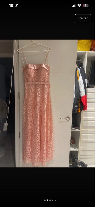 Vestido de fiesta rosa talla L