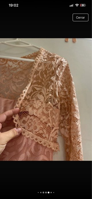 Vestido de fiesta rosa talla L