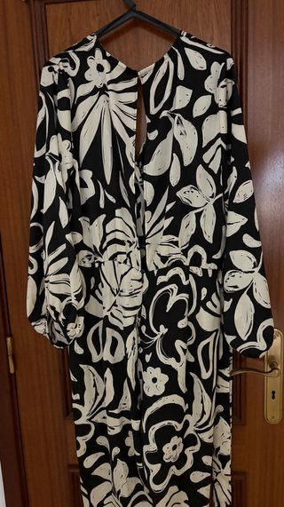 Macacão estampado preto e branco