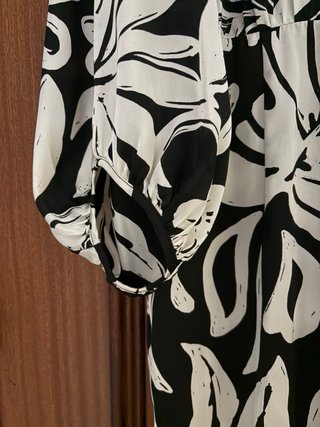 Macacão estampado preto e branco