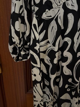 Macacão estampado preto e branco