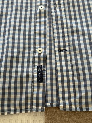 Camisa Forecast cuadros azul y blanco