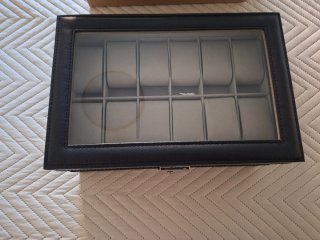 Joyero Uten Piel Negro 12 Relojes