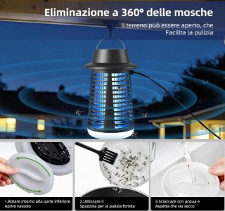 Lampada Antizanzare 2-in-1 UV 20W + Luce LED Nuova