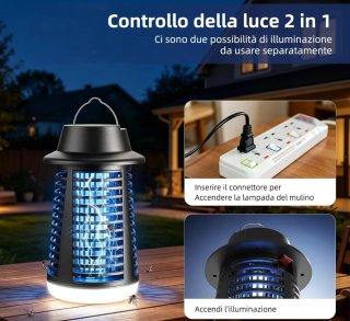 Lampada Antizanzare 2-in-1 UV 20W + Luce LED Nuova