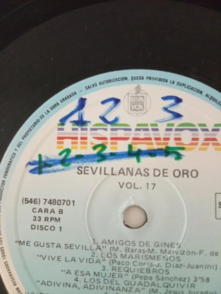Doble LP Vinilo - Sevillanas de Oro Vol. 19 (1989)