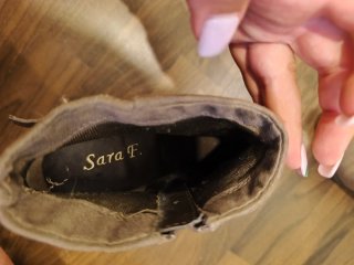 Botines Sara F. marrón con cadena