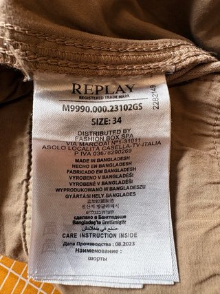 Bermuda cargo Replay beige tg 34